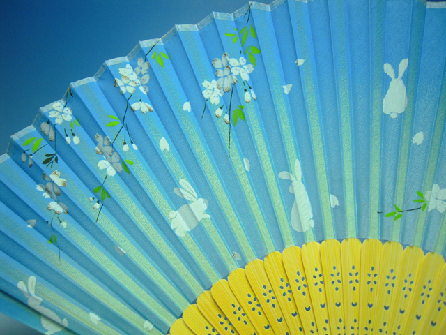 シルク扇子 夜桜