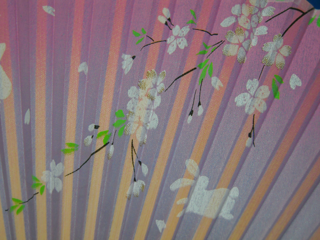 シルク扇子 桜