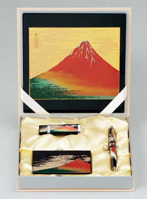 蒔絵ステーショナリーセットE赤富士