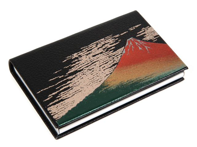 英語説明書つき‐蒔絵 高級ステーショナリーEセット（赤富士）☆日本の