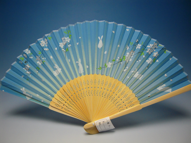 シルク扇子 夜桜