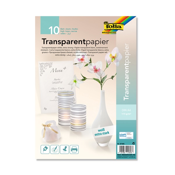 フォリア　トランスパレント　ホワイト10枚(厚)　|FO87400
