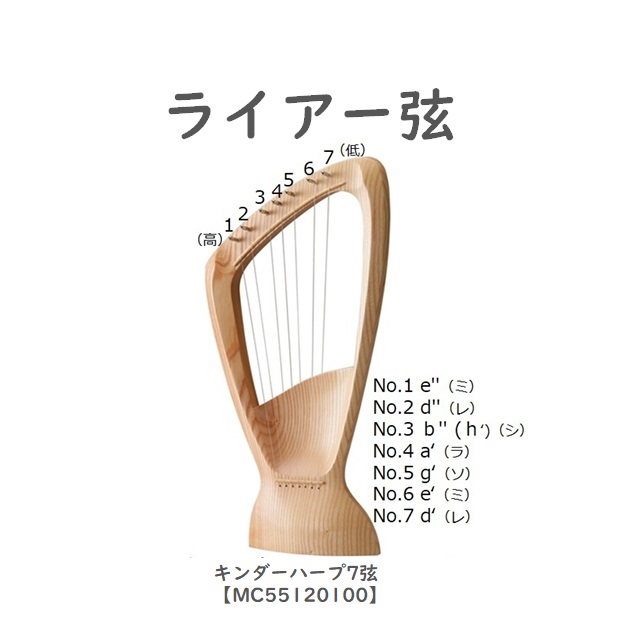 キンダーハープ7弦（弦販売）|MC55120701｜オーガニックライフ