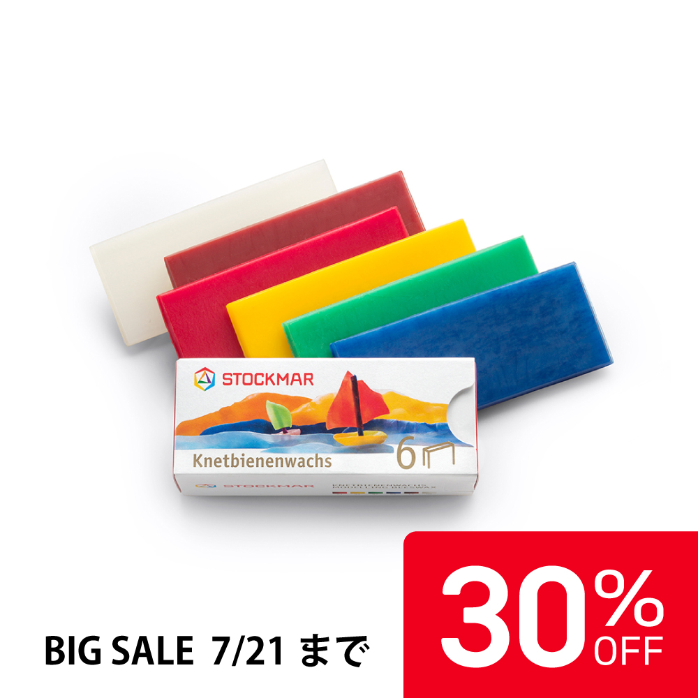 【30%OFF】シュトックマー みつろう粘土 6色6枚 |ST51000