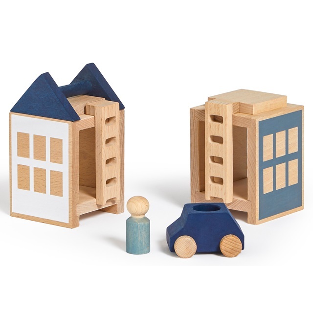 ミニタウンセット インディゴブルー ｜ルブロナ【公式通販】-おもちゃ箱