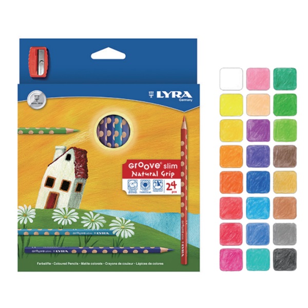 グルーヴスリム シャープナー付 24色セット |LY2821240