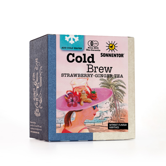【4月3日発売】ゾネントア コールドブリュー ストロベリー&ジンジャー 16袋入 (ブレンドハーブティー) |SO08003