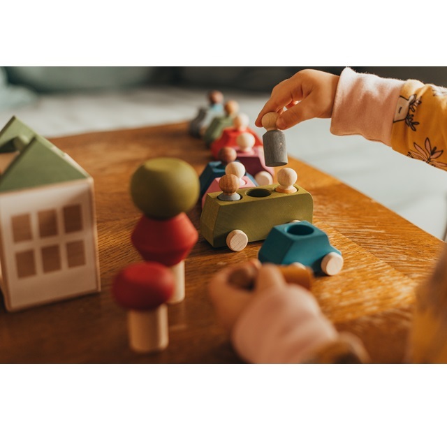 ベーシックタウンセット レッド×ブルー｜ルブロナ【公式通販】-おもちゃ箱