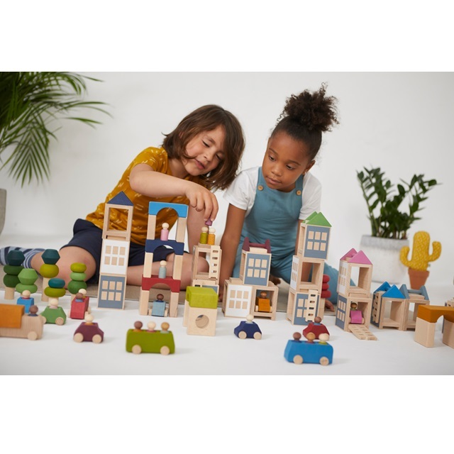 ベーシックタウンセット レッド×ブルー｜ルブロナ【公式通販