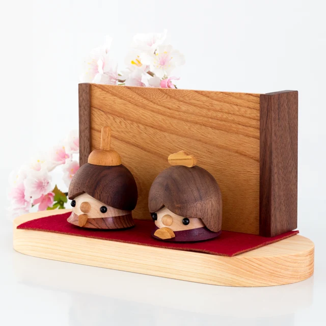 どんぐりひな人形　木製