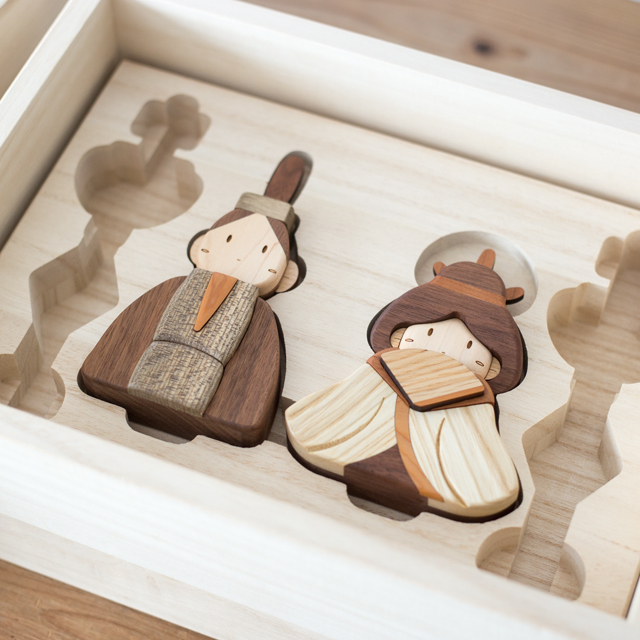 木箱に入れた状態