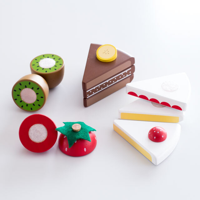 食材いっぱい!ままごと単品7種【エドインター】【GENIジェニ】【木製ままごと】【レターパックプラス可】 ままごと食材のカット断面