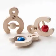 DARUMA（ダルマ）ナチュラル・レッド・ブルー【Ｍastro Ｇeppetto（マストロ・ジェッペット）】【赤ちゃんの木の歯固め】【日本製】【3ヶ月～】【レターパックプラス可】