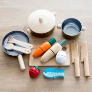 調理用具セット＆お野菜サクサクセット【おもちゃの森オリジナルセット】　【プラントイ・エドインター】【おままごと】【送料無料】　