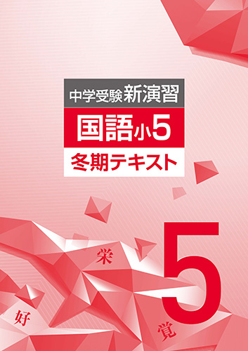 冬期　中学受験新演習　国語　小5 (2022年発行)