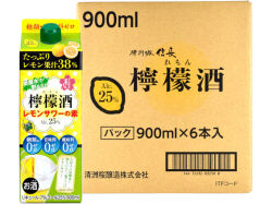 清洲城信長 檸檬酒 25度パック 900ml 1ケース(6本入)