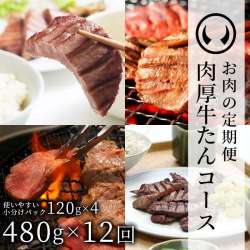 仙台名物肉厚牛たん定期便 480g 12回コース