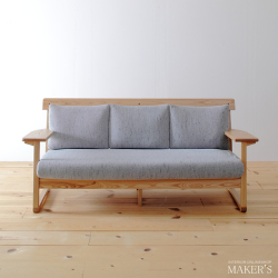 lotte(ロッテ) 無垢2.5Pソファ　アッシュ 