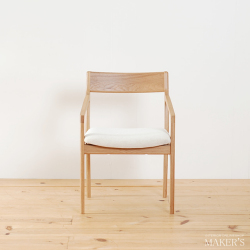 Pike(パイク) 無垢 ダイニングチェア(肘付)　オーク 【送料無料】