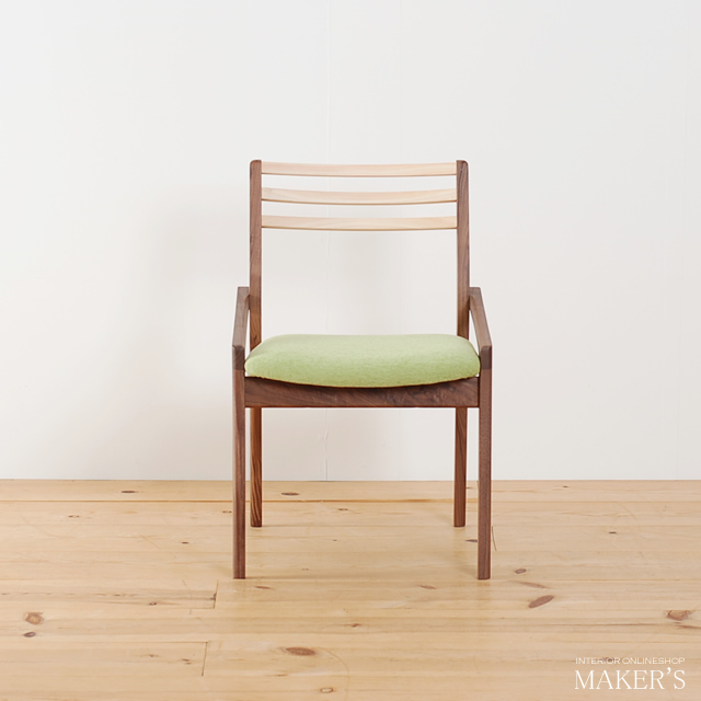 Ess(エス) 無垢 ダイニングチェア 桧（ヒノキ）ｘWN【送料無料】