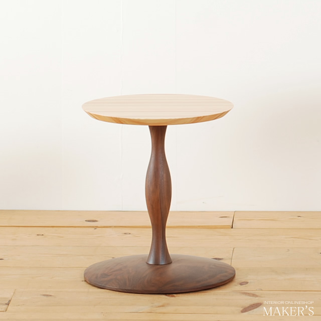 Eva(エヴァ) ローテーブル [桧＆ウォールナット] 【送料無料】