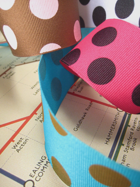 ドイツ製リボン.Polka Dot