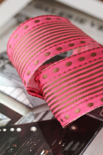 フランス製ワイヤーリボン・フレンチステッチ　40ミリ幅　