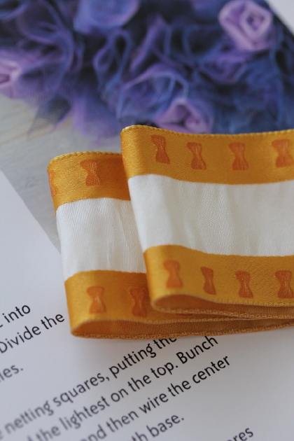 フランス製ワイヤーリボン・Mode ribbons  40ミリ幅　