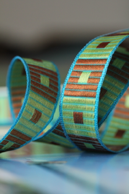 フランス製ワイヤーリボン　ブロックスクエアPart.1  15ミリ幅