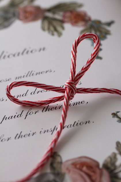 フランス製コードリボン　JAPON red/white 3ミリ幅　