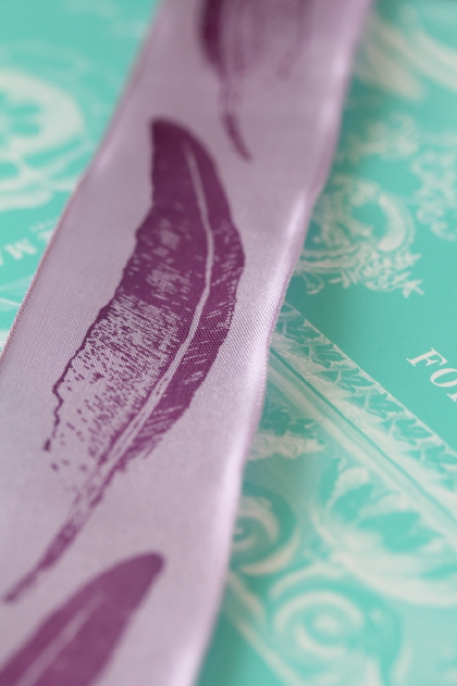 フランス製ワイヤーリボン　Dear　40ミリ幅　