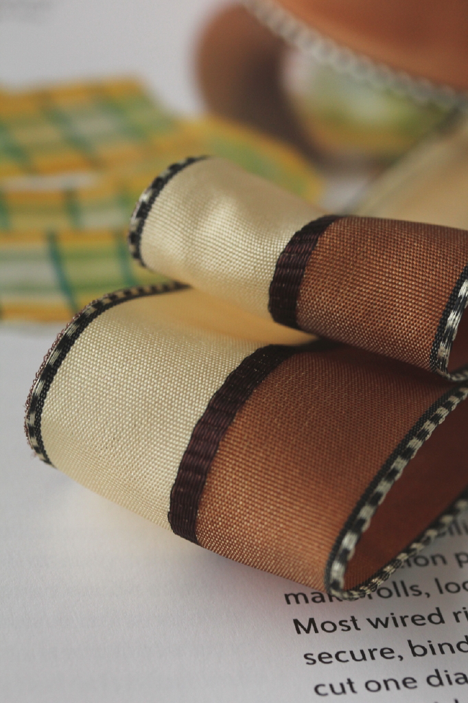 フランス製ワイヤーリボン　フレンチバイカラー　40ミリ幅　