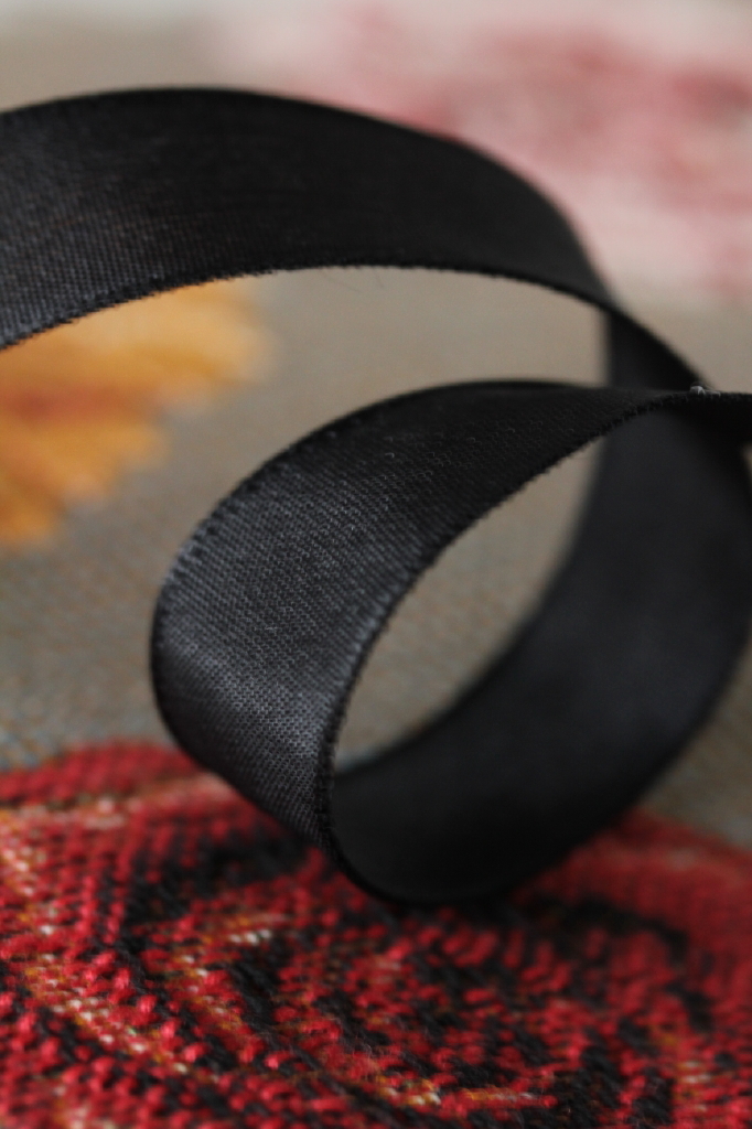 フランス製ワイヤーリボン・スタンダード　ブラック  15ミリ幅　