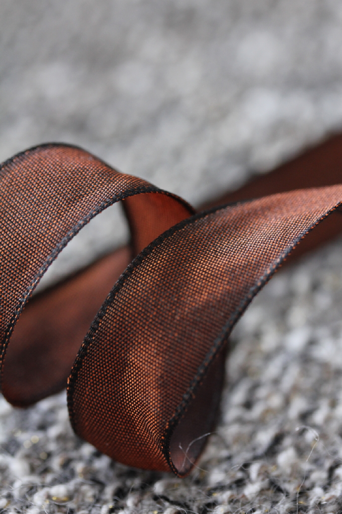 フランス製ワイヤーリボン・スタンダード　Brown  15ミリ幅　