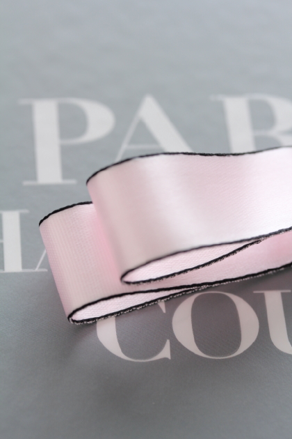 フランス製リボン・Satin"STYLISH" Pink  20ミリ幅