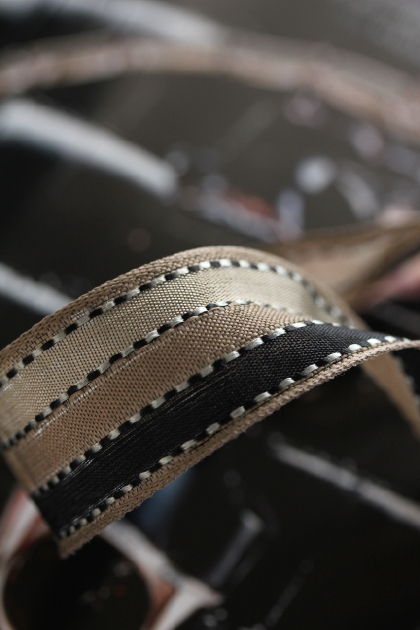 フランス製ワイヤーリボン・With Chicストライプ Modern　25ミリ幅　