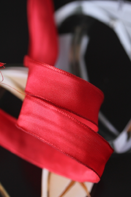 フランス製ワイヤーリボン・スタンダード　Rouge 15ミリ幅　