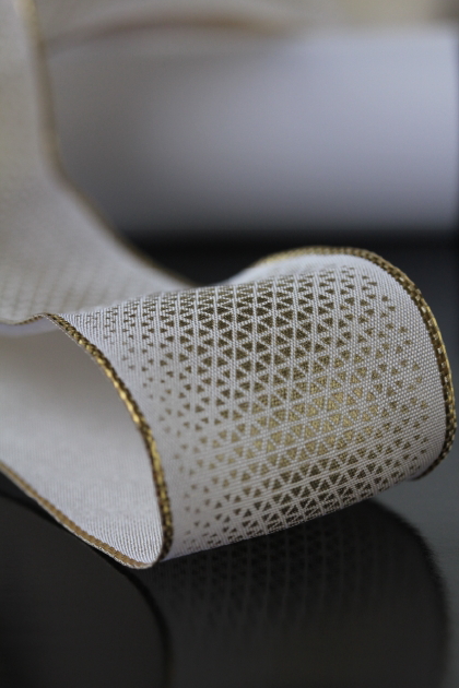 フランス製ワイヤーリボン　ジャポニズムMODERN　40ミリ幅　