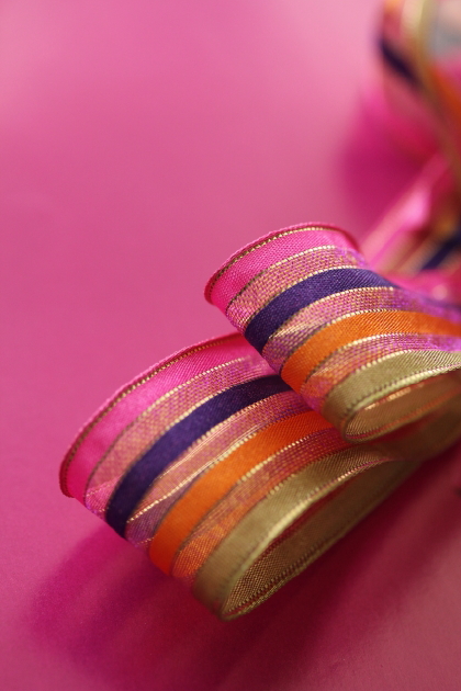 フランス製ワイヤーリボン　シースルーColors　25ミリ幅　