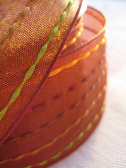 フランス製リボン・ステッチシースルー