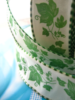 フランス製ワイヤーリボン.アイビーGreen