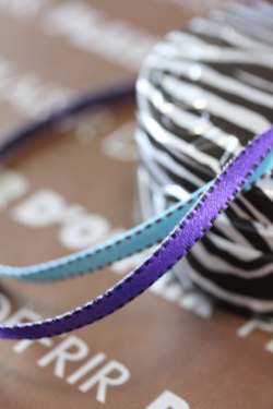 ドイツ・両面サテンリボン・ダブルステッチ　5ミリ幅