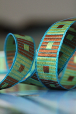 フランス製ワイヤーリボン　ブロックスクエアPart.1  15ミリ幅