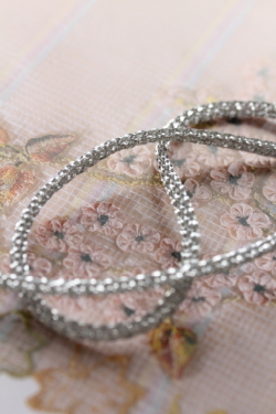 フランス製コードリボン　シルバーブレード　5ミリ幅　