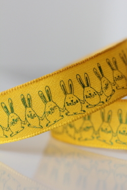 フランス製ワイヤーリボン Amitie yellow 15ミリ幅