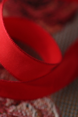 フランス製ワイヤーリボン・スタンダード　レッド 15ミリ幅　