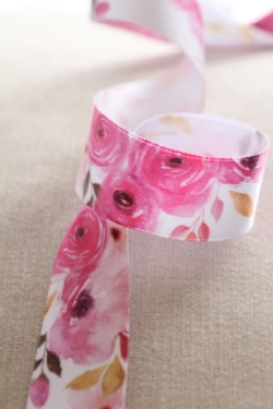 ドイツ製リボン　CORNWALL　Pink  25ミリ幅