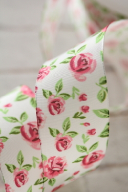 フランス製ワイヤーリボン 　LIBERTY　ROSE  40ミリ幅　