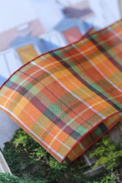 フランス製スペシャルリボン・AUTUMN　CHECK　65ミリ幅　
