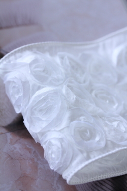 ドイツリボン・Rose Deco　ホワイト　95ミリ幅　